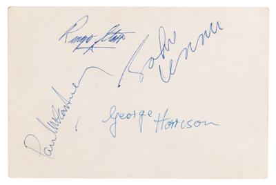 Lot #743 Beatles: John Lennon and Paul McCartney Signed 1963 Promotional Card - Image 2