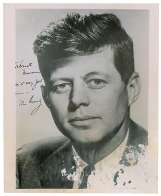 Lot #103 John F. Kennedy Signed Photograph as a