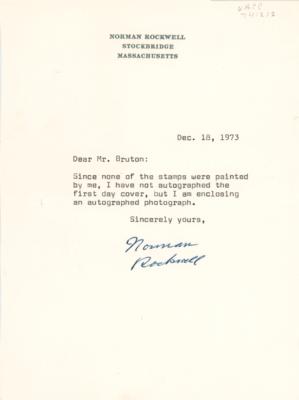 Lot #671 Norman Rockwell Typed Letter Signed