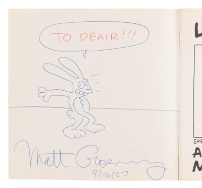 Lot #685 Matt Groening Signed Book with Sketch - Image 4