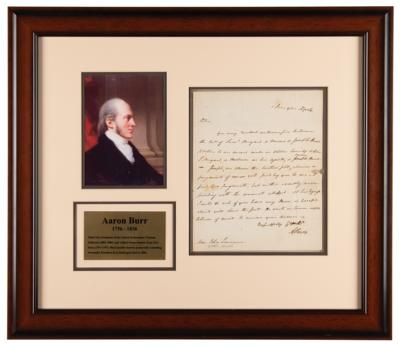 Lot #270 Aaron Burr Autograph Letter Signed to