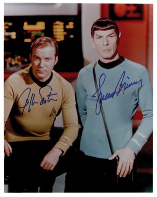Lot #1063 Star Trek: William Shatner and Leonard Nimoy Signed Photograph - Image 1