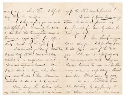 Lot #503 Winfield Scott Hancock (2) Autograph Letters Signed - "I did not even know until late in the day that an attack on Petersburg had been directed" - Image 6