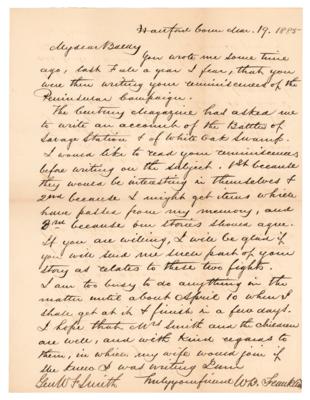Lot #492 William B. Franklin Autograph Letter