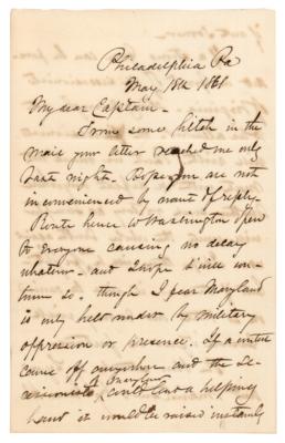 Lot #551 Fitz John Porter Civil War-Dated Autograph Letter Signed: "Another such victory as Sumpter will unite the whole South against us" - Image 1