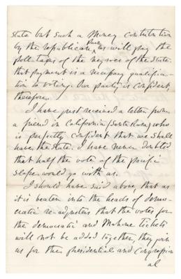Lot #515 Joseph E. Johnston Autograph Letter Signed on the 1880 Election and the Black Vote - Image 2