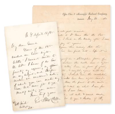Lot #535 George B. McClellan (2) Autograph Letters Signed: "I have done all the talking I can in favor of giving the south their rights" - Image 1