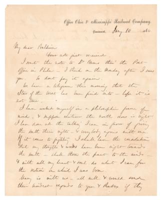 Lot #535 George B. McClellan (2) Autograph Letters Signed: "I have done all the talking I can in favor of giving the south their rights" - Image 3