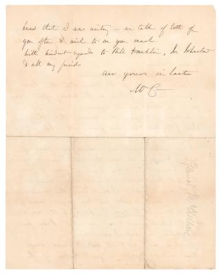 Lot #535 George B. McClellan (2) Autograph Letters Signed: "I have done all the talking I can in favor of giving the south their rights" - Image 4