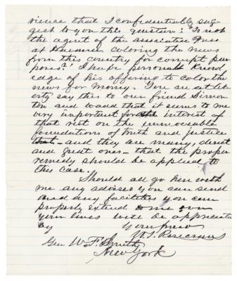 Lot #559 William S. Rosecrans Autograph Letter Signed - Image 3