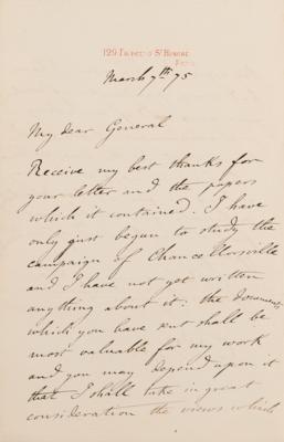 Lot #483 Louis Philippe d'Orleans (5) Autograph Letters Signed: "I am studying now the operations of General Grant around Chattanooga" - Image 11