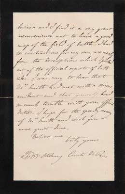 Lot #483 Louis Philippe d'Orleans (5) Autograph Letters Signed: "I am studying now the operations of General Grant around Chattanooga" - Image 4