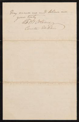 Lot #483 Louis Philippe d'Orleans (5) Autograph Letters Signed: "I am studying now the operations of General Grant around Chattanooga" - Image 7