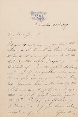 Lot #483 Louis Philippe d'Orleans (5) Autograph Letters Signed: "I am studying now the operations of General Grant around Chattanooga" - Image 8