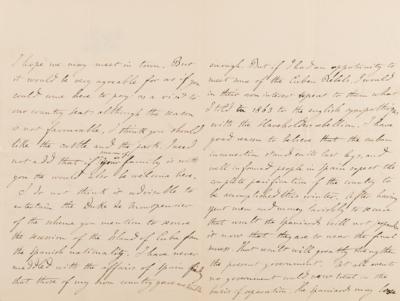 Lot #483 Louis Philippe d'Orleans (5) Autograph Letters Signed: "I am studying now the operations of General Grant around Chattanooga" - Image 9