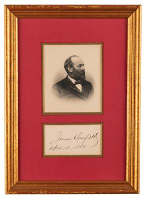 Lot #41 James A. Garfield Signature as President