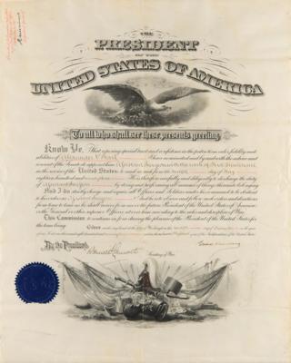 Lot #74 Grover Cleveland Document Signed as President - Image 1