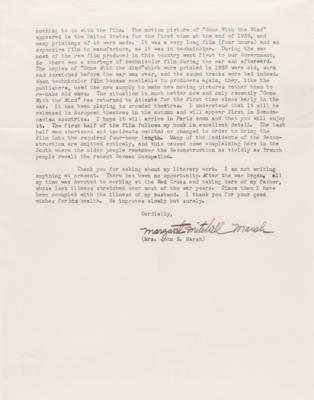 Lot #698 Margaret Mitchell Typed Letter Signed on the Confederacy, Reconstruction, Gone With the Wind, and WWII Shortages - Image 3