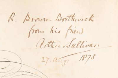 Lot #778 Arthur Sullivan Signed Music Book - The Light of the World - Image 2