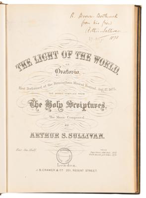 Lot #778 Arthur Sullivan Signed Music Book - The Light of the World - Image 4