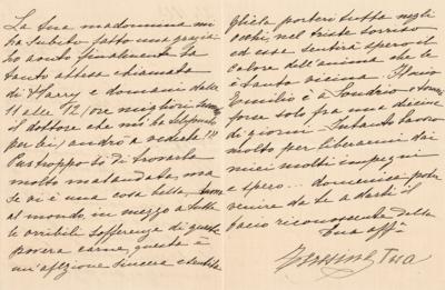 Lot #773 Giacomo Puccini Autograph Letter Signed - Image 3