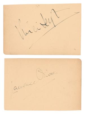 Lot #1013 Vivien Leigh and Laurence Olivier (2) Signatures - Image 1