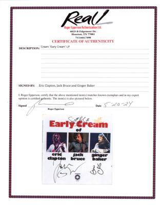 Lot #748 Cream Signed Album - The Early Cream Of Eric Clapton, Jack Bruce & Ginger Baker - Image 2