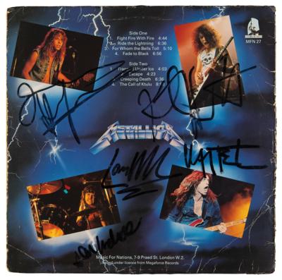 Lot #879 Metallica Signed Album - Ride the Lightning - Image 1