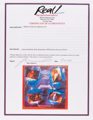 Lot #879 Metallica Signed Album - Ride the Lightning - Image 3