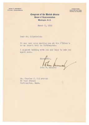 Lot #52 John F. Kennedy Typed Letter Signed as a