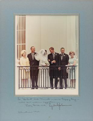 Lot #53 Lyndon and Lady Bird Johnson Signed Photograph, Presented to Vice President Hubert Humphrey - Image 1