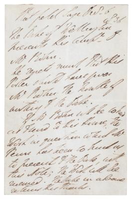 Lot #583 Duke of Wellington Autograph Letter