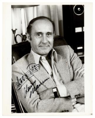 Lot #821 Henry Mancini Signed Photograph with 'Moon River' Musical Quotation - Image 1