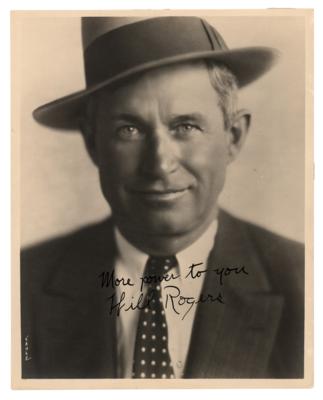 Lot #1049 Will Rogers Signed Photograph