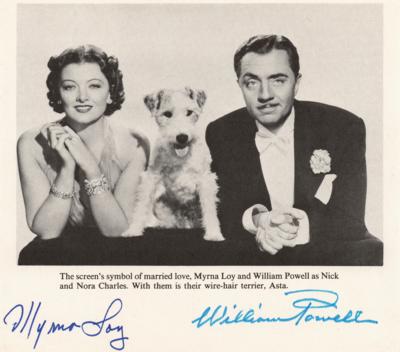 Lot #1043 William Powell and Myrna Loy Signed