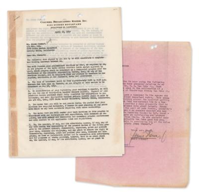 Lot #1067 James Stewart (2) Documents Signed - Image 1
