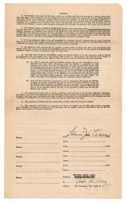 Lot #835 Fats Waller Document Signed for Music