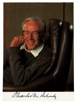 Lot #686 Charles Schulz Signed Photograph - Image 1