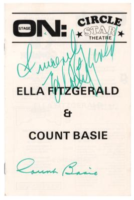Lot #805 Ella Fitzgerald and Count Basie Signed Program - Image 1