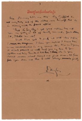 Lot #981 Douglas Fairbanks, Jr. Autograph Letter Signed to Actress Betty Bronson, His Boyhood Crush - Image 3