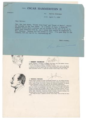 Lot #828 Richard Rodgers and Oscar Hammerstein (2) Signed Items - Image 1