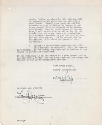 Lot #787 Big Band (9) Documents Signed with Basie, James, Goodman, and Dorsey - Image 10