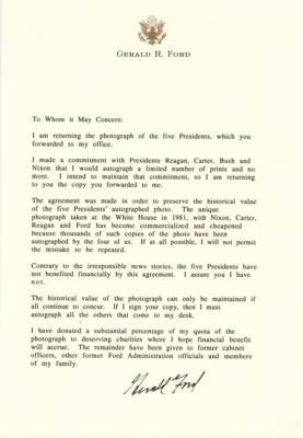 Lot #85 Gerald Ford Typed Letter Signed - Image 1