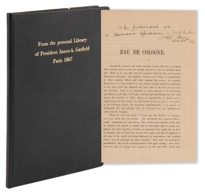 Lot #86 James A. Garfield Signed Booklet - Eau de Cologne - From His Personal Library - Image 1