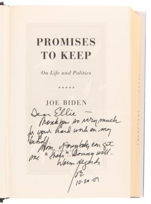Lot #63 Joe Biden Signed Book - Promises to Keep - Image 4
