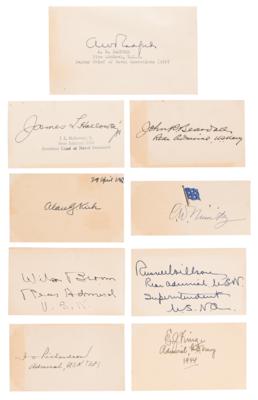 Lot #590 World War II Admirals (9) Signatures