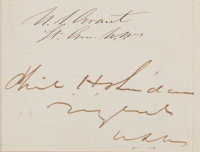 Lot #38 U. S. Grant and Philip H. Sheridan Signed Menu from Willard's Hotel - Dated to the Capture of Jefferson Davis - Image 3