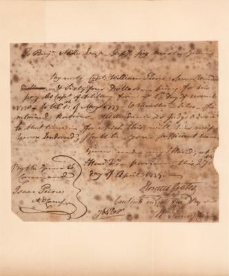 Lot #495 Horatio Gates Revolutionary War-Dated Document Signed - Image 1