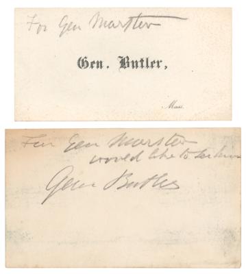 Lot #467 Benjamin Butler Signature and Calling Card - Image 1