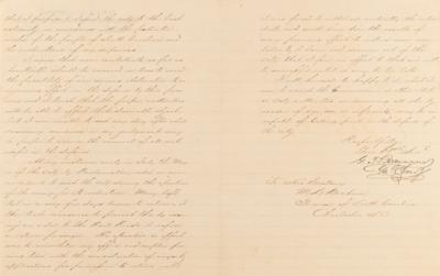 Lot #393 P. G. T. Beauregard Civil War-Dated Letter Signed on the Defense of Charleston - Image 2